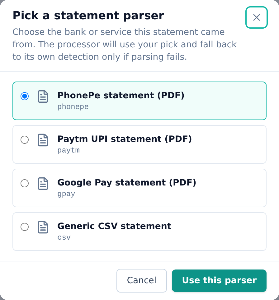 Choosing the statement format