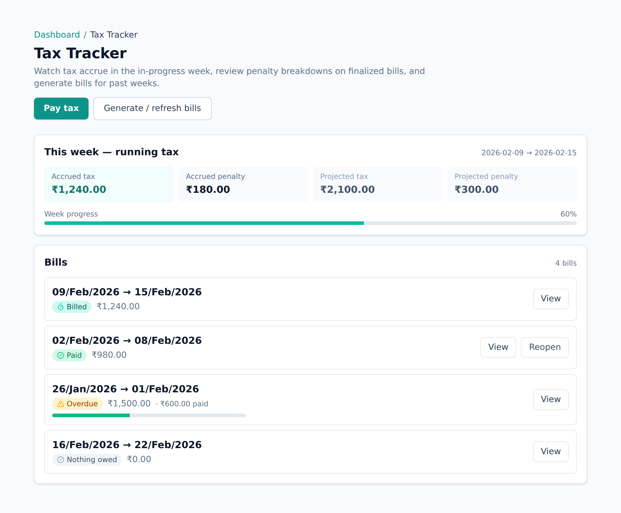 The Tax Tracker